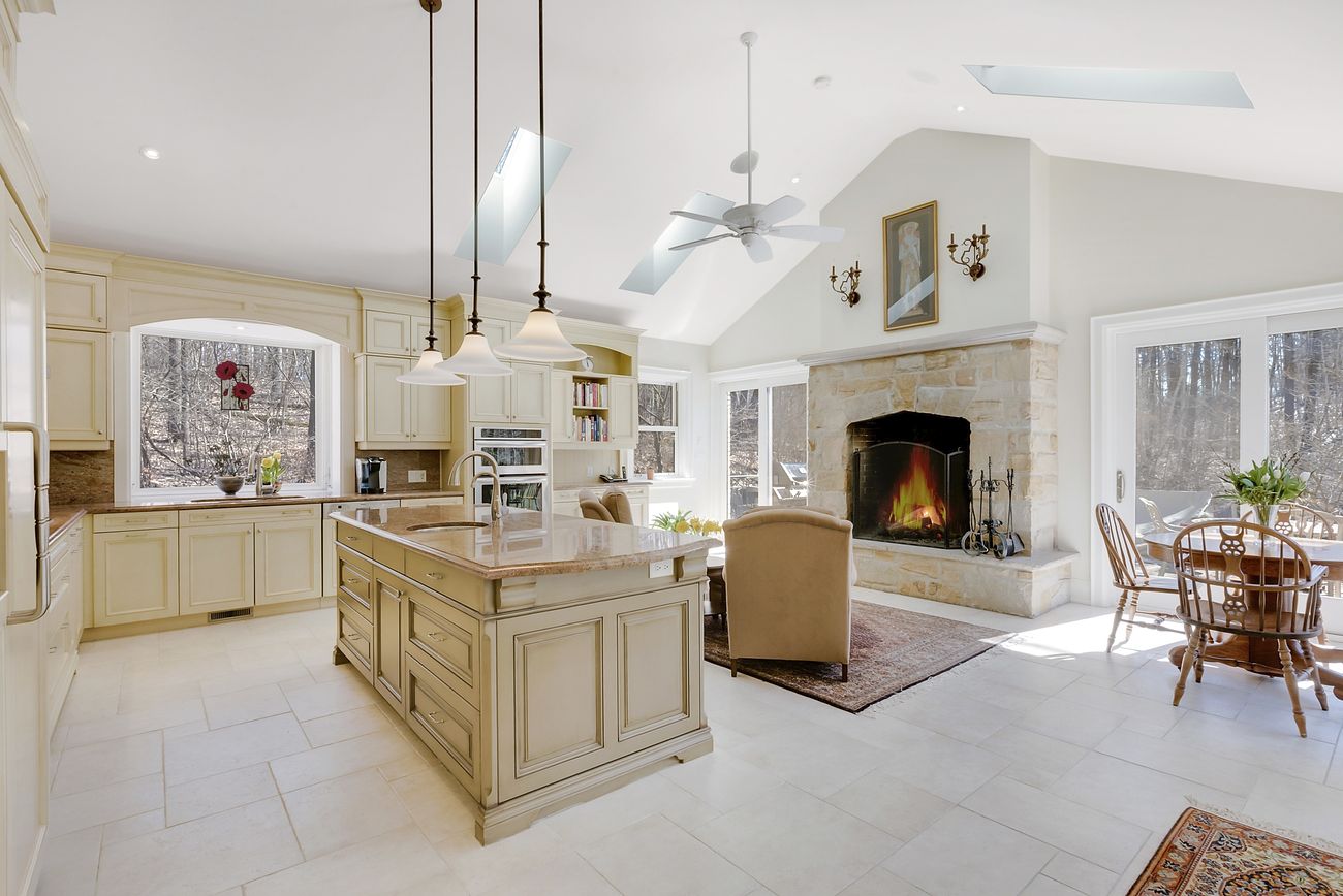 Kitchen island and interior