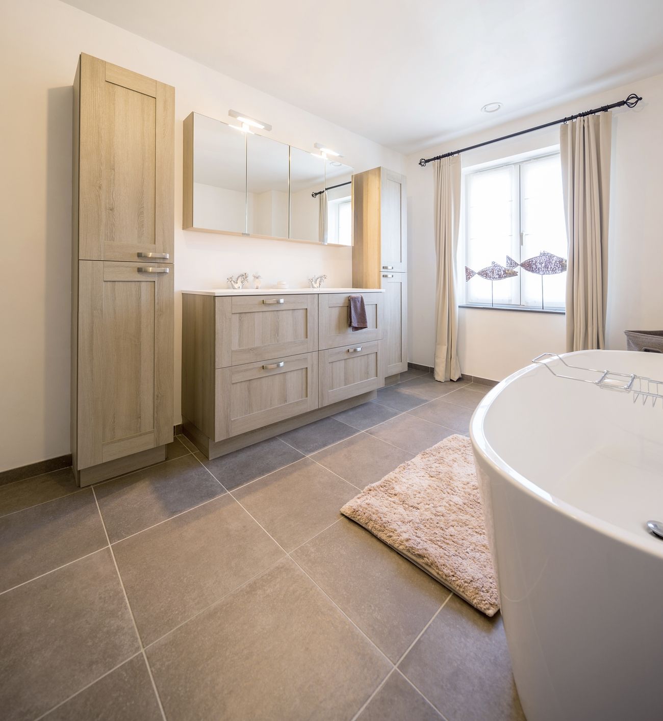 Modern bathroom, house interior